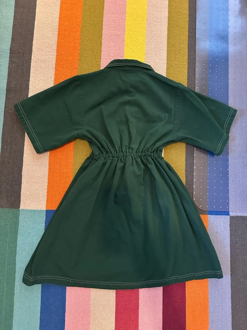 Noble Utility Dress in Hunter Green - Picture 4 of 7